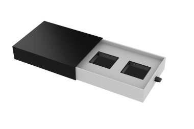 Eko Dost Canlısı Küçük Çekme Kaydırma Kutusu, Çikolata Paketi için Geri Dönüşümlü Çekmece şekilli Karton Hediye Kutusu. 3d illüstrasyon