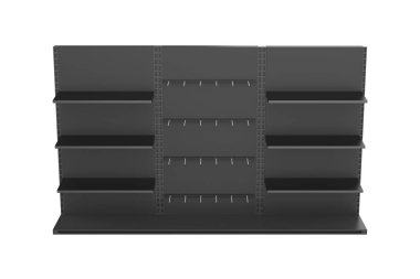 Super Market Ekranı Beyaz Arkaplanda İzole Edildi. 3d illüstrasyon