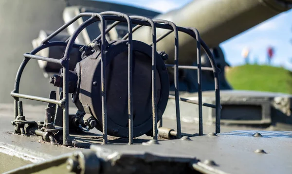 Beschermingselementen Van Militaire Lichte Amfibische Tank Lantaarn Voor Verlichting Met — Stockfoto