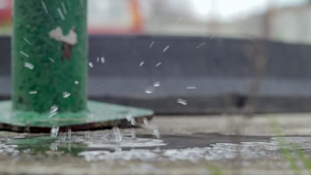Falling Water Drop Use Water Resources Splashes Water Drops Falling — Video