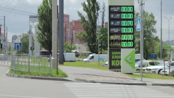 Network Filling Stations Shop Cafe Ukraine Okko Fuel Gas Stations — Vídeo de Stock