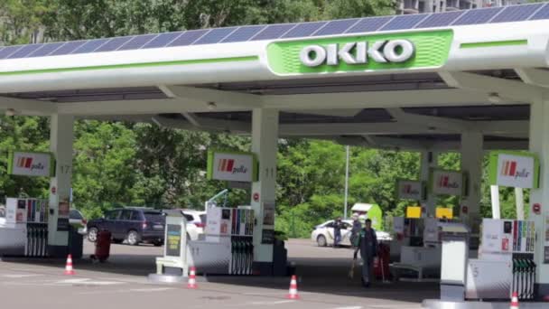 Network Filling Stations Shop Cafe Ukraine Okko Fuel Gas Stations — Wideo stockowe