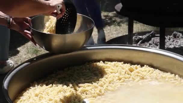 Zuppa Pomodoro Con Pasta Piatto Della Cucina Polacca Hot Zupa — Video Stock
