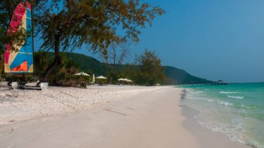 Koh Rong Adası. Kamboçya. 04.01.2025. Kamboçya 'daki Koh Rong adasının plajı.