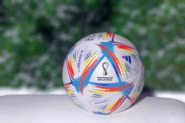 Lusail Katar 2022 November Adidas Rihla Liga Ötös Méretű Labdájának — Stock Fotó