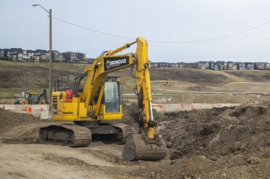 Calgary, Alberta, Kanada. 11 Mayıs 2023. Bir Komatsu Kazıcı..