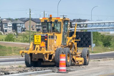 Calgary, Alberta, Kanada. 8 Haziran 2023. Sarı bir tırtıl..