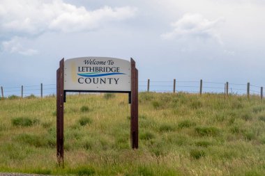 Lethbridge, Alberta, Kanada. 19 Haziran 2023. Lethbridge County tabelasına hoş geldiniz..