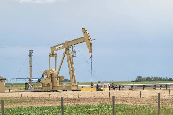 Oil Gas Pump Lethbridge Alberta Canada — Stock Photo, Image