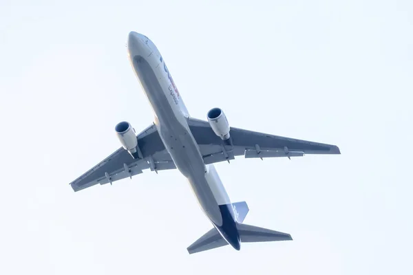 Calgary Alberta Canadá Ago 2023 Visão Para Baixo Avião Fedex — Fotografia de Stock