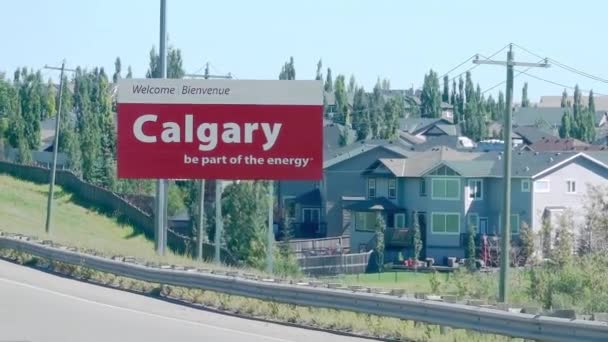 Calgary Alberta Canada Aug 2023 Een Welkom Calgary Deel Uitmaken — Stockvideo