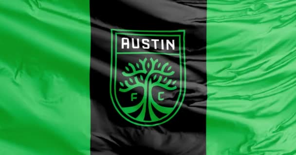 Austin Texas Estados Unidos Agosto 2023 Uma Bandeira Acenando Austin — Vídeo de Stock