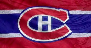 Montreal, Kanada. Sep 22, 2023. Montreal Kanadalılarının el sallayan bayrağı, Ulusal Hokey Ligi 'nde yarışan profesyonel bir buz hokeyi takımı.
