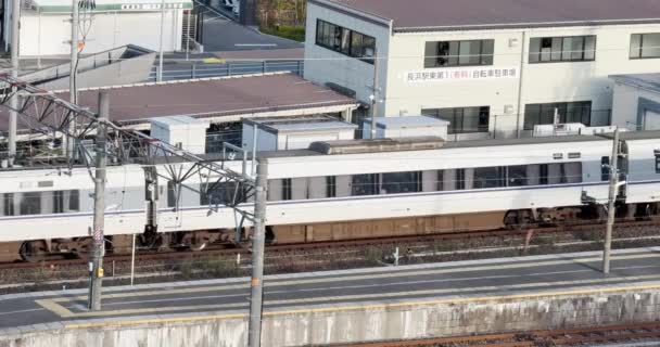 Nagahama Präfektur Shiga Japan November 2023 Ein Personenbahnhof Der West — Stockvideo