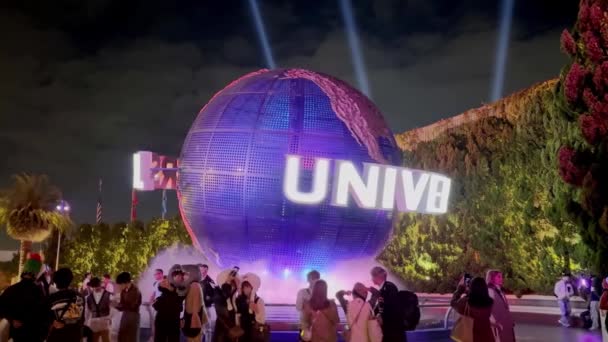 Osaka Japan November 2023 Die Weltkugel Der Universal Studios Eingang — Stockvideo