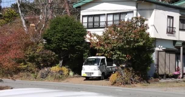 Yamanakako Prefectuur Yamanashi Japan November 2023 Een Ambulance Voertuig Weg — Stockvideo
