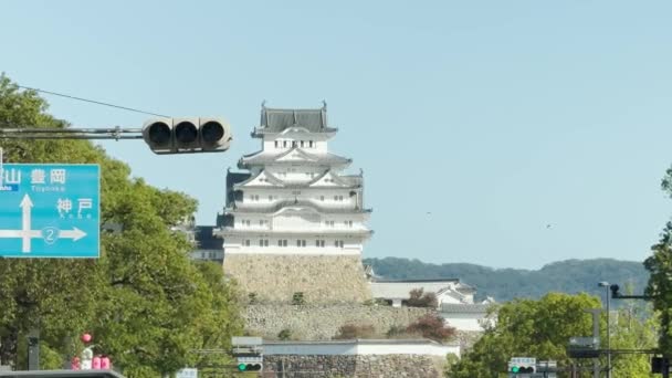 Хімедзі Префектура Гіго Японії Листопада 2023 Року Замок Хімеджі Вершина — стокове відео