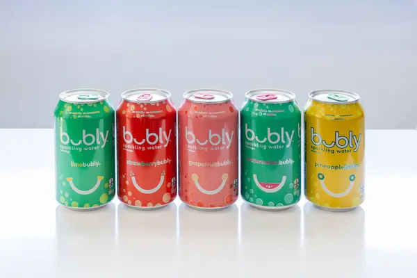 Calgary Alberta Canada Dec 2023 Several Flavours Bubly Sparkling Water Royalty Free Stock Photos