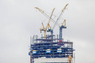 Calgary, Alberta, Kanada. 10 Kasım 2010. Bow, Calgary şehir merkezinde yapım aşamasında olan bir gökdelen..