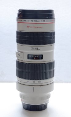 Calgary, Alberta, Canada. Mar 17, 2024. A horizontal view of a Canon EF 70-200mm f2.8L USM Lens clipart