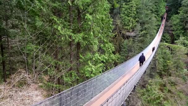 Vancouver British Columbia Kanada April 2024 Ein Paar Leute Gehen — Stockvideo
