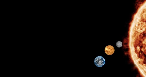 Widok Kończynę Księżyca Ziemią Horyzoncie Widok Ziemi Księżyca — Wideo stockowe