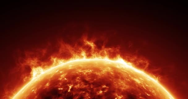 Animación Estrella Nuestro Sistema Solar Órbitas Cámara Que Muestran Gases — Vídeo de stock
