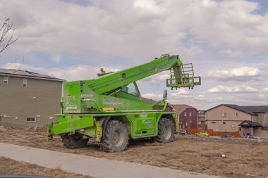 Calgary, Alberta, Canada. Apr 23, 2024. Telescopic handler a machine widely used in agriculture and construction industry. clipart