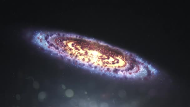 Animation Andromeda Galaxy Barred Spiral Galaxy Nearest Major Galaxy Milky Stock Footage