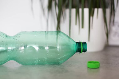 Su şişesi ve çıkarılabilir kapsül. Yüksek kalite fotoğraf