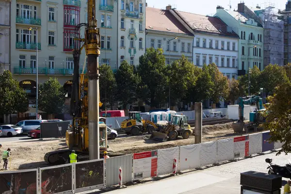 stock image Urban Construction Site with Crane. High quality photo