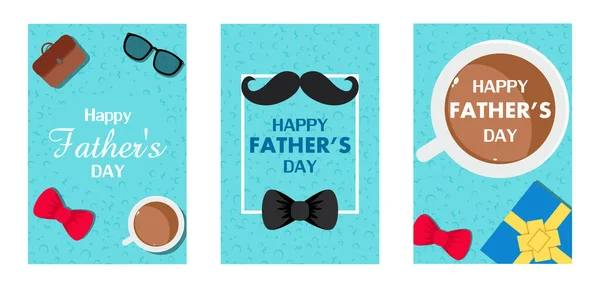 Łatwa Edycji Ilustracja Wektorowa Szablonu Tła Dla Pozdrowień Happy Fathers — Wektor stockowy