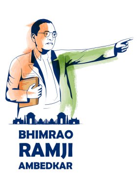 Ambedkar Jayanti kutlamaları için Dr. Bhimrao Ramji Ambedkar 'ın vektör illüstrasyonunu düzenlemek kolay