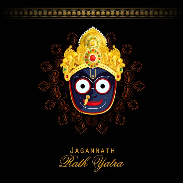 Łatwe Edycji Ilustracja Wektor Rath Yatra Lord Jagannath Festiwalu Tło — Wektor stockowy