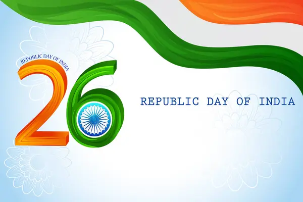 Легко Редактировать Векторную Иллюстрацию Happy Republic Day India Трехцветном Фоне Векторная Графика