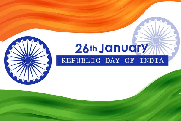 Легко Редактировать Векторную Иллюстрацию Happy Republic Day India Трехцветном Фоне Лицензионные Стоковые Иллюстрации