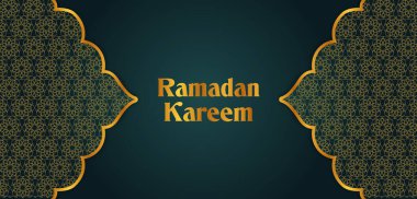 İslami kutlama arkaplanının vektör illüstrasyonunu metin Ramazan Kareem ile düzenlemek kolay