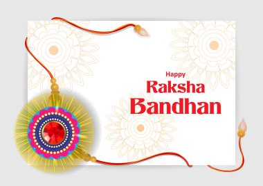 Hint festivali Raksha Bandhan kutlamaları için Rakhi arkaplanının vektör illüstrasyonunu düzenlemek kolay