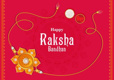 Hint festivali Raksha Bandhan kutlamaları için Rakhi arkaplanının vektör illüstrasyonunu düzenlemek kolay