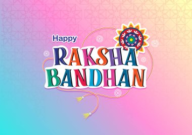 Hint festivali Raksha Bandhan kutlamaları için Rakhi arkaplanının vektör illüstrasyonunu düzenlemek kolay