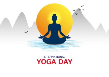 21 Haziran 'daki Uluslararası Yoga Günü kutlaması için asana egzersizi yapan insanların vektör illüstrasyonunu düzenlemek kolay