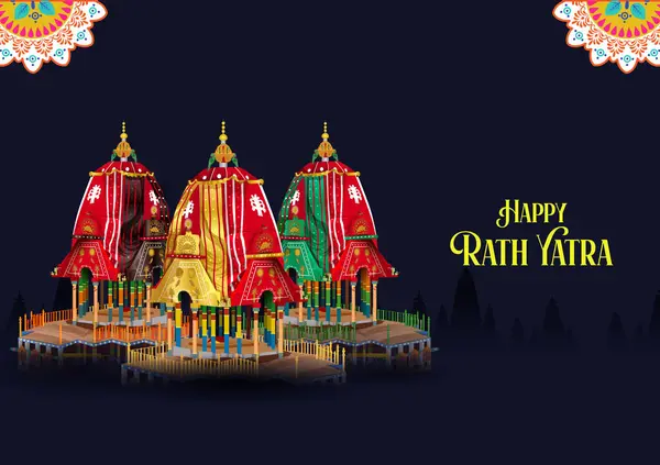 stock vector easy to edit vector illustration of Rath Yatra Lord Jagannath festival Holiday background celebrated in Odisha, India