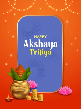 Hindistan 'daki Akshaya Tritiya Hindu dini festivalinin vektör illüstrasyonu