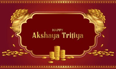 Hindistan 'daki Akshaya Tritiya Hindu dini festivalinin vektör illüstrasyonu