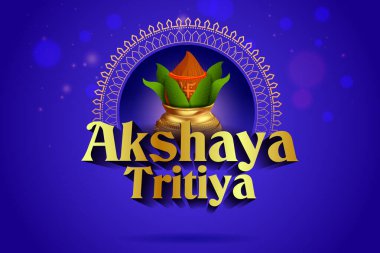 Hindistan 'daki Akshaya Tritiya Hindu dini festivalinin vektör illüstrasyonu