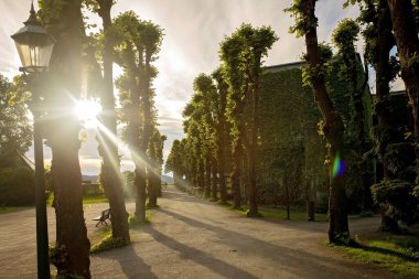 People, children enjoying the amazing views in Norway to fjords, mountains and other beautiful nature miracles