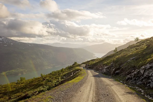 Hoven Dağı Loen Gökdeleninden Nordfjord Muhteşem Manzarası — Stok fotoğraf