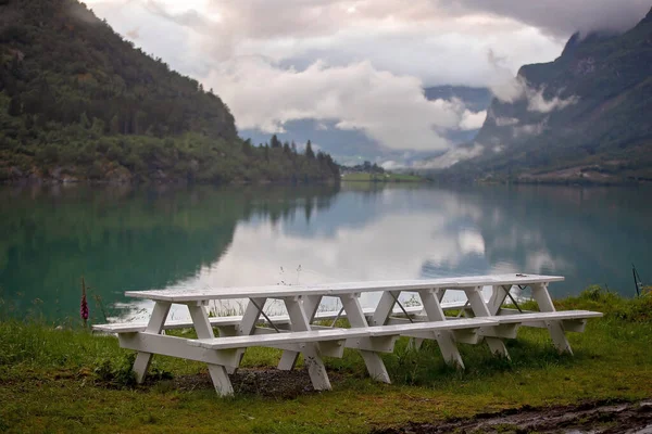 Beautiful Panorama Amazing Norwegian Nature — Foto Stock