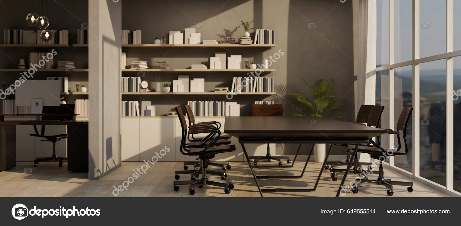 Modern Luxury Ceo's Office Private Meeting Room Interior Design Modern ...