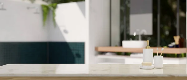 Люксовая Игрушка Белого Мрамора Пытается Разместить Скопировать Пространство Дисплея Вашего — стоковое фото